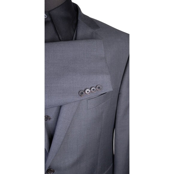 Ralph Lauren 2-Pcs Blazer / Vest Set Jacket Coat Solid Gray Sz 48R Two Button - Picture 11 of 16